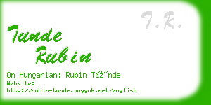 tunde rubin business card